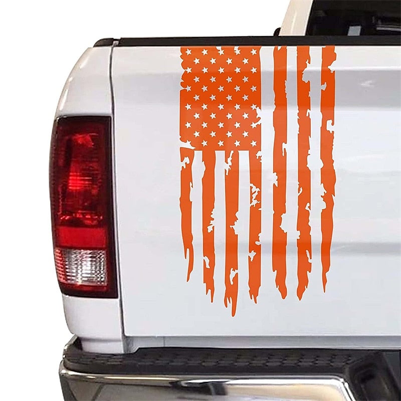 American USA Flag Truck Tailgate Vinyl Decal Car Sticker Compatible with Most Pickup Trucks and Most Vehicles 2024 - $7.99