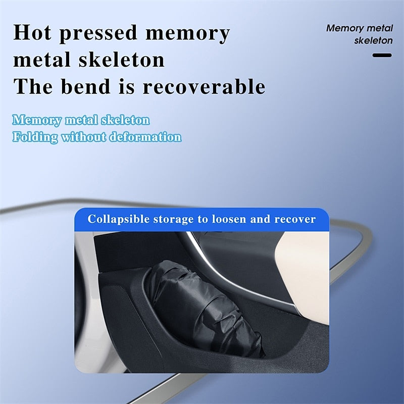 SEAMETAL Car Windshield Sun Shade Foldable Front Window Sunshade Sun Protection Car Curtains Summer Cooling UV Refletive Cover (Size: 80CM*142CM/65CM*