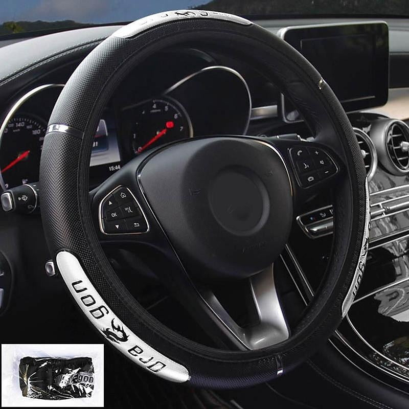 StarFire Reflective Synthetic Leather Steering Wheel-flywheel/China Dragon Design Car Steering Wheel Covers 2024 - GBP £7