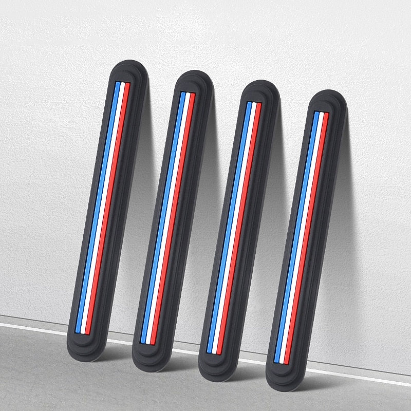 4pcs Car Door Anti-collision Strips. Silicone Door Side Rear-view Mirror Anti-scratch Protection Strip Car Shock Absorbers Car Decoration Accessories