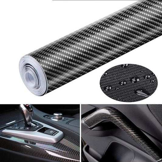 StarFire 1pcs 6D Carbon Fiber Vinyl Self Adhesive FilmCar Wrap Film Film Self-Adhesive Anti-Collision Film Fits for Most Car DIY Decals 2024 - $7.99