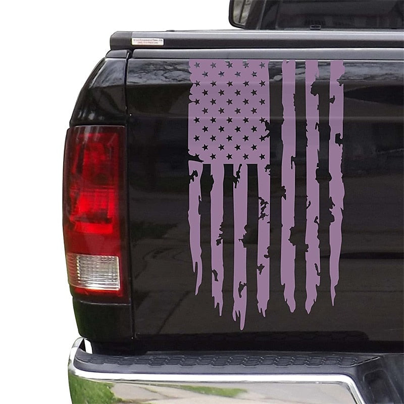 American USA Flag Truck Tailgate Vinyl Decal Car Sticker Compatible with Most Pickup Trucks and Most Vehicles 2024 - $7.99