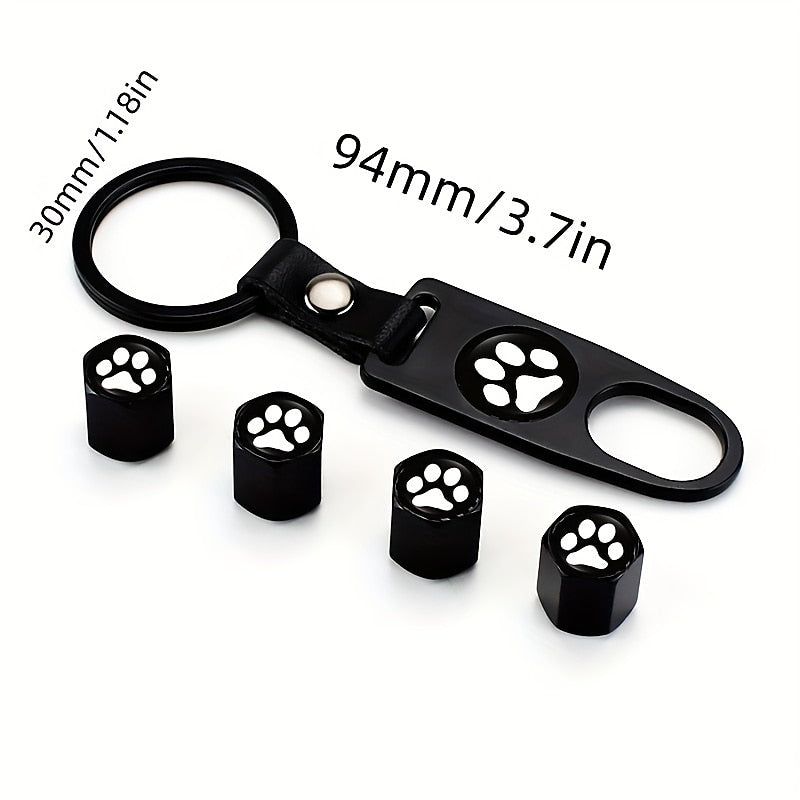 4pcs Dog Paw Tire Air Valve Caps - Universal Fit for Cars Trucks SUVs Bikes & Motorcycles 2024 - $5.99