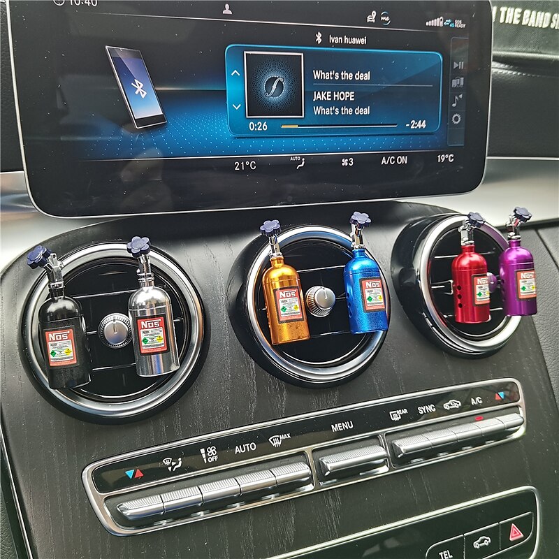 1Pc Car Solid Perfume Refill Freshener. Nos Car Air Vent Perfume Aromatherapy Clip. Auto Odor Eliminator Air Fresheners Car Decoration Accessories 202