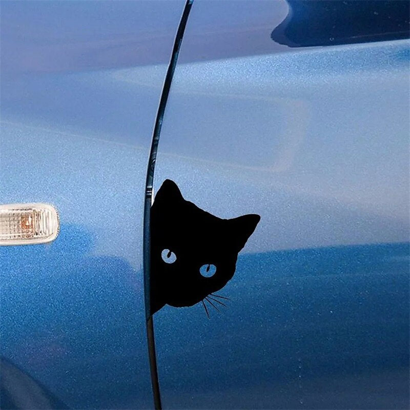 2pcs Car Black Cat Peeking Sticker Funny Vinyl Decal Car Styling Decoration Accessories Auto Exterior Decor For Car 2024 - $7.99