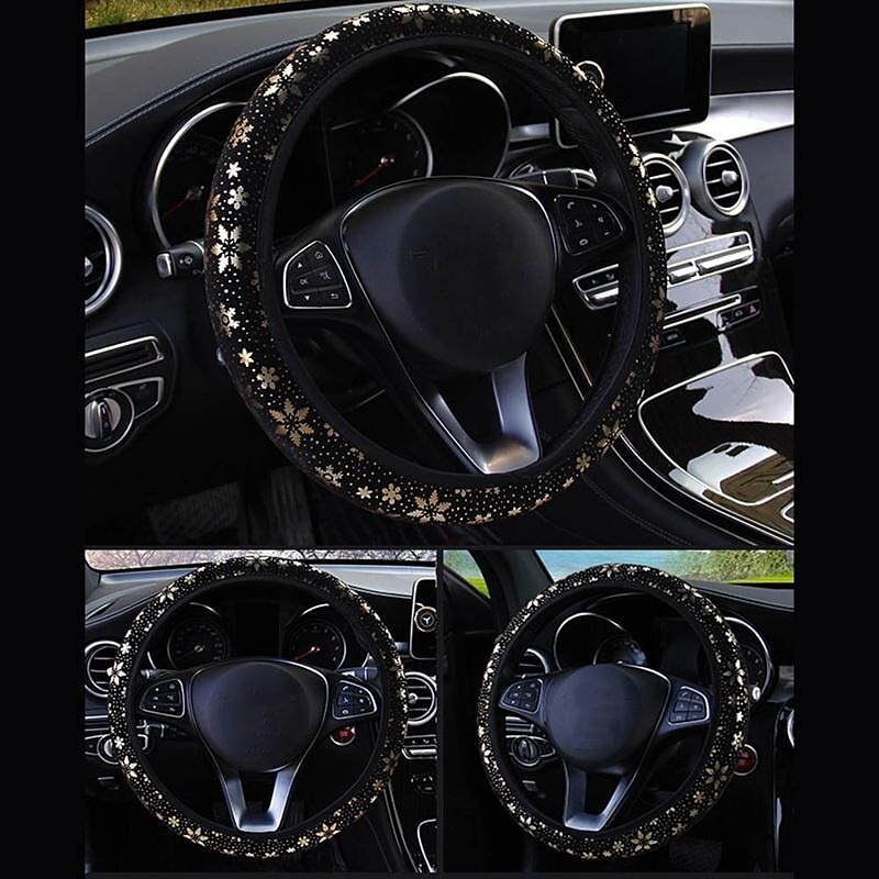 StarFire Universal Hot Stamping Snowflake Elastic Band Steering Wheel Cover Car Styling Accessories 2024 - $8.99