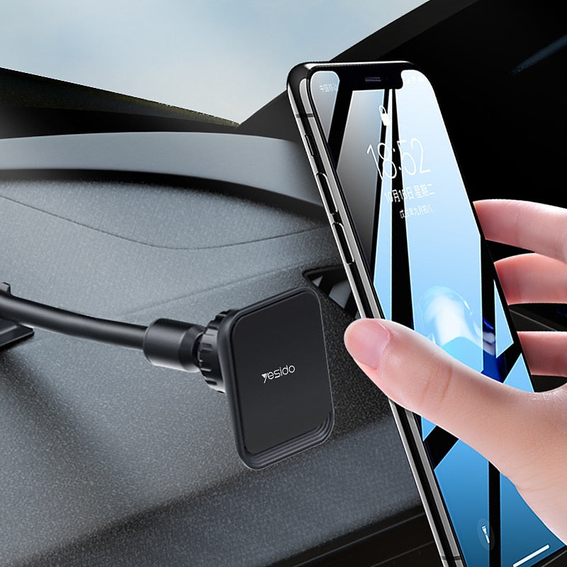 Windshield Car Phone Mount Upgraded Long Arm Gooseneck Cell Phone Holder for Car Truck Dashboard Phone Holder with Strong Suction Cup Compatible with