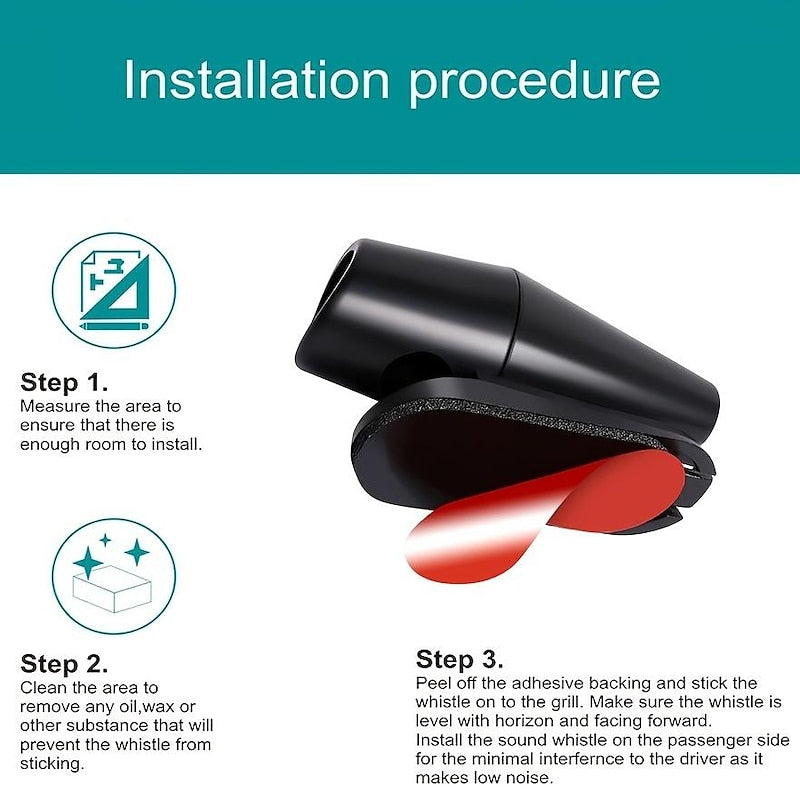 2Pcs Deer Whistles. Save Deer Whistle. Anti-Collision Deer Warning Whistles Devices Animal Alert Whistle For Cars. Motorcycles (Black. Plain Style) 20