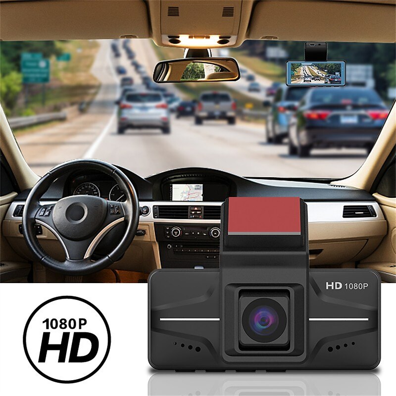 1080p New Design / Full HD / 360° monitoring Car DVR 170 Degree Wide Angle 3 inch Dash Cam with Night Vision / motion detection / Loop recording Car R
