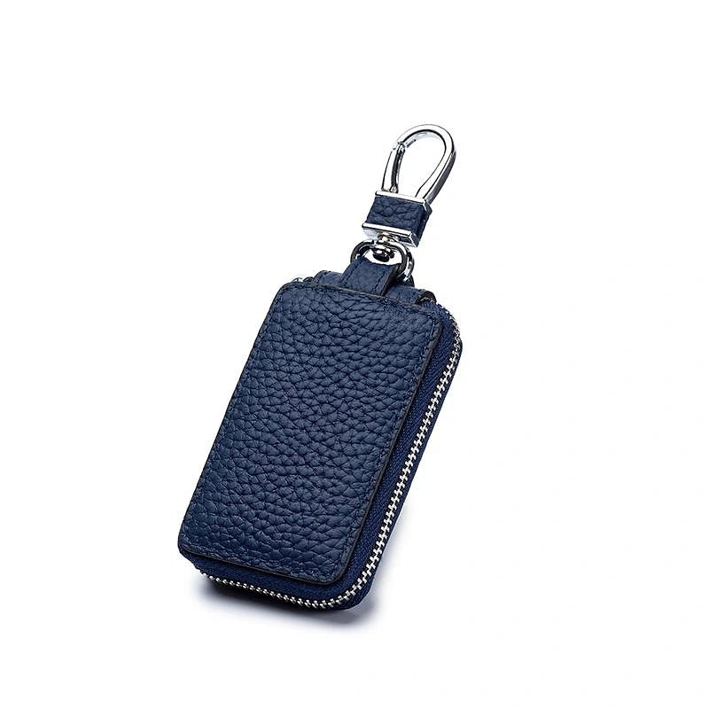 Genuine Leather Car Key Bag. Universal Models Of Men's Cowhide Key Bag Zipper Key Leather Cover 2024 - $9.99