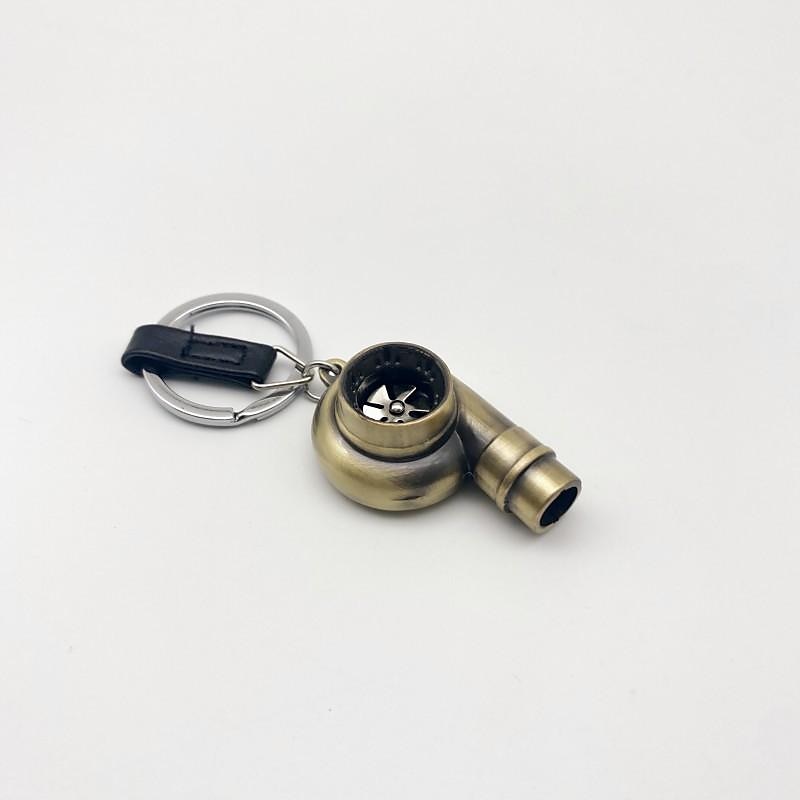 StarFire Real Whistle Sound Turbo Car Keychain Sleeve Bearing Spinning Turbo Key Chian Auto Part Turbine Turbocharger Key Ring Key Holder Accessoies 2
