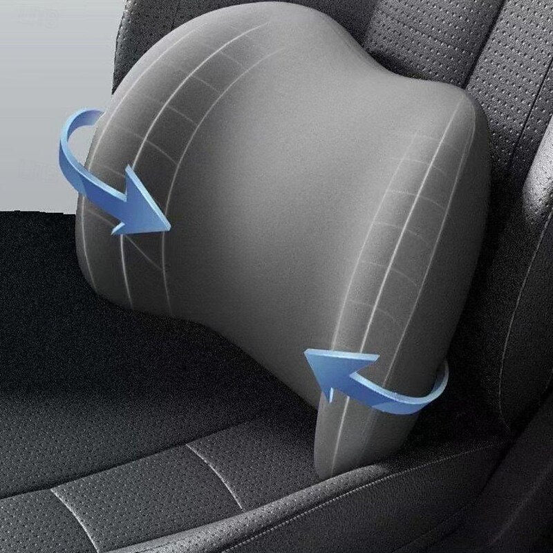 Car Neck Back Cushion Lumbar Support Pillow Car Seat Softness Memory Foam Comfortable Ergonomic Design for Neck and Back Rest Pillow Black Pink Blue C