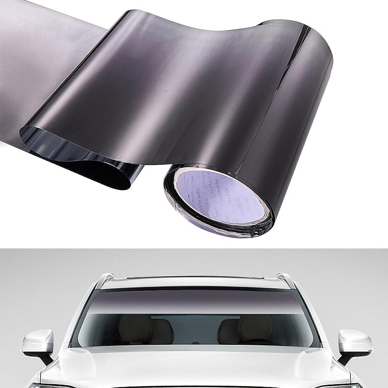 20X150cm Car Front Windshield Tint Sun Blocking Window Tint Universal Sun Shade Sun Visor Protection Film Windshield Sun Protection Sticker Car Access