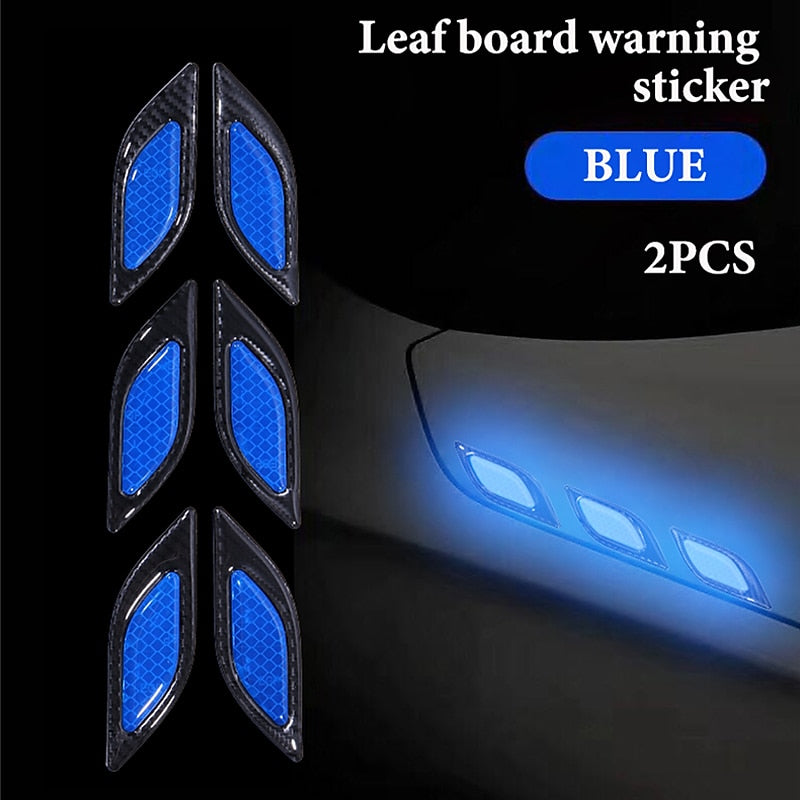 Reflective Carbon Fiber Bumper Strips Safety Warning Tape Secure Reflector Stickers Car Styling Exterior Accessories Common  Individuality Door Sticke