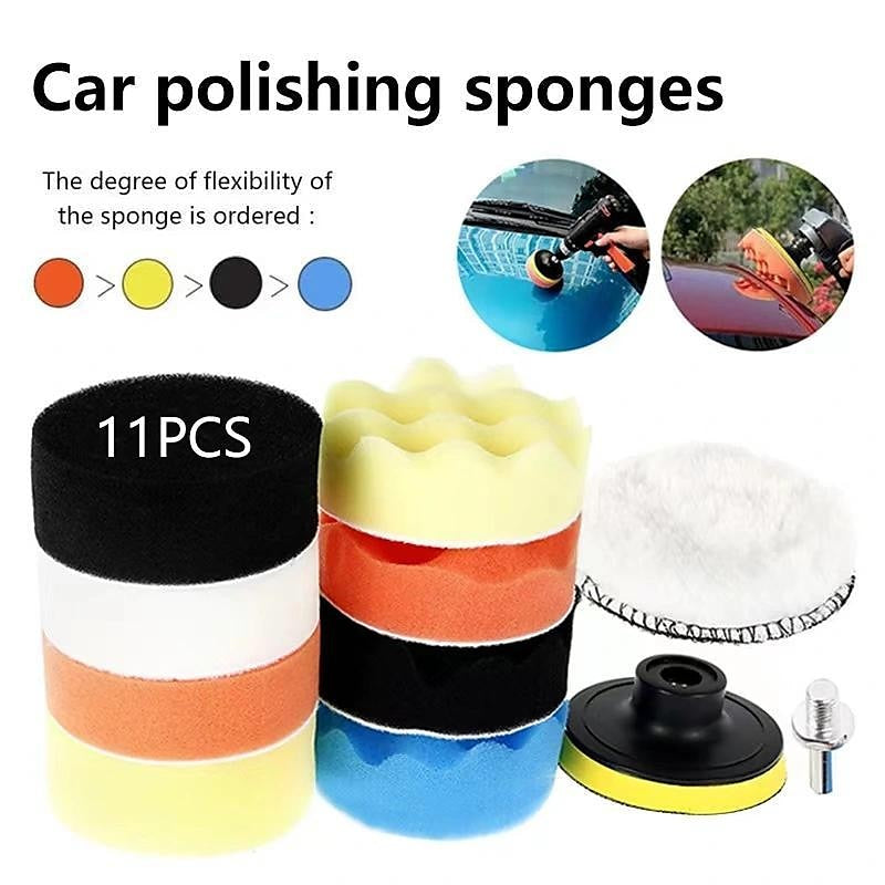 Car Polishing Sponge Pads Kit Foam Pad Buffer Kit Polishing Machine Wax Pads for Auto Motorcycle motor vehicle Removes Scratches 2024 - $9.99