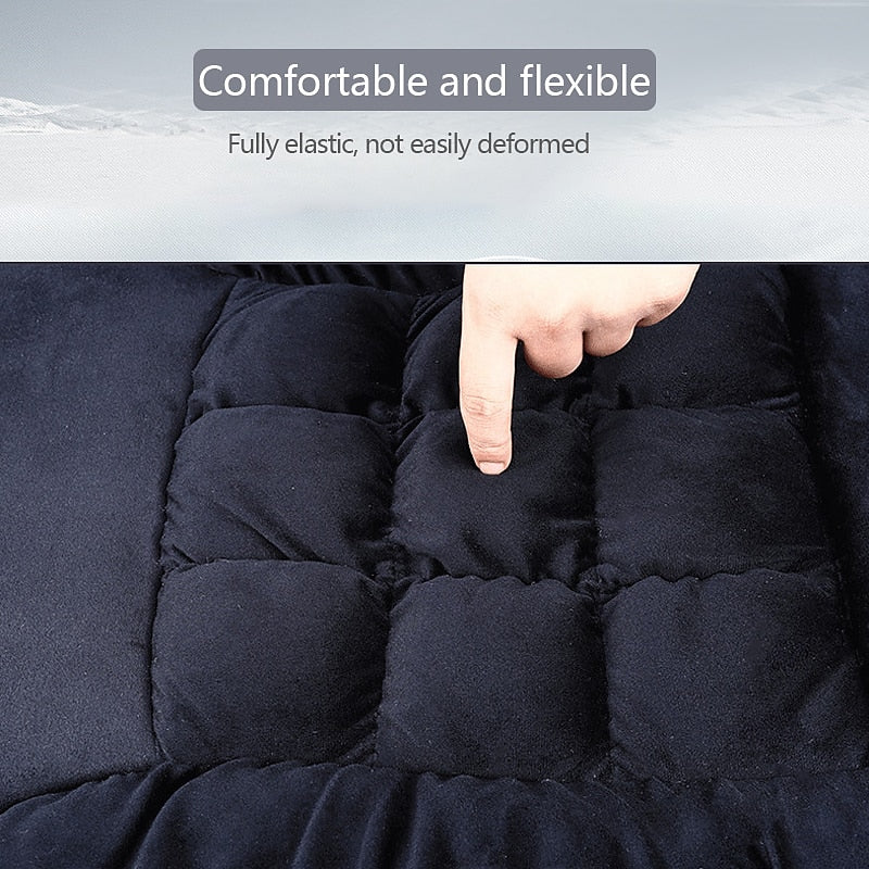 1 PCS Car Seat Covers Luxury Car Protectors Universal Anti-Slip Driver Seat Cover  Plush with Backrest Strip-type Easy Install Universal Fit Interior