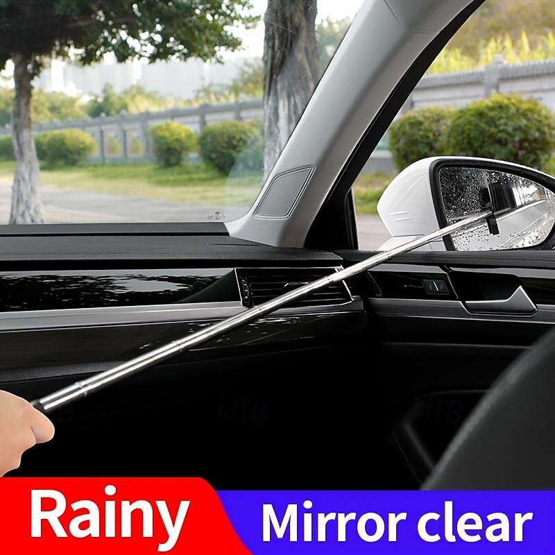 Starfire Car Rearview Mirror Wiper Rearview Mirror Water Removal Wiper Artifact Reflector Anti-Fog Water Removal Retractable Wiper 2024 - $12.99