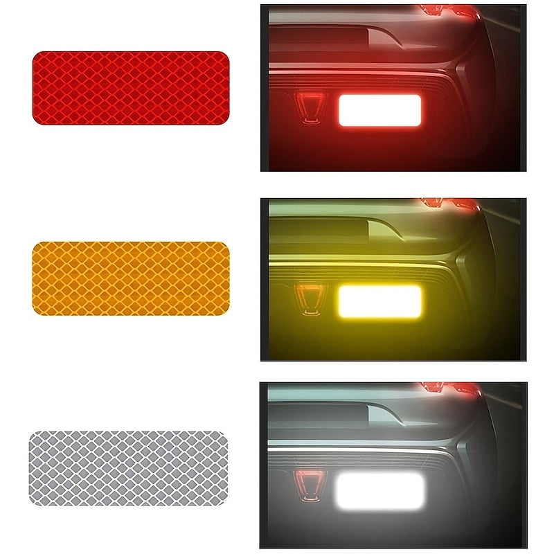 10Pcs Car Reflective Sticker Traffic Safety Night Warning Mark Car Reflective Strip Tape Luminous Car Bumper Reflective Decals 2024 - $8.99
