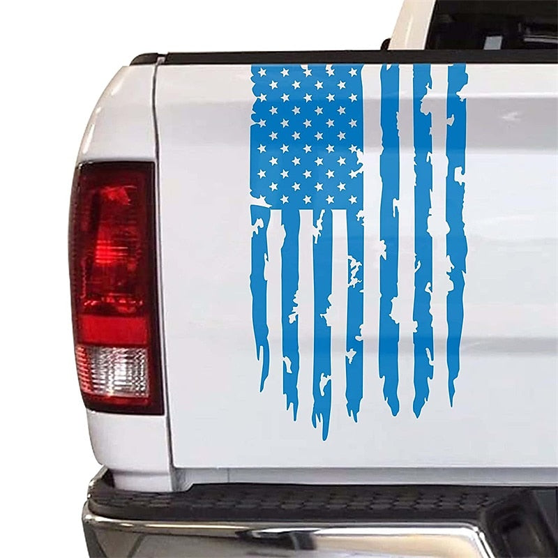 American USA Flag Truck Tailgate Vinyl Decal Car Sticker Compatible with Most Pickup Trucks and Most Vehicles 2024 - $7.99