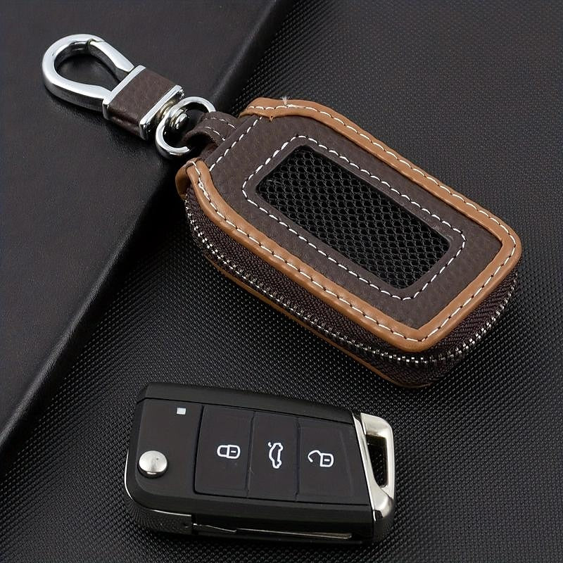 1pc Men's And Women's Pink And Brown Universal Key Bag Car Key Bag Home Key Storage Bag 2024 - GBP £8