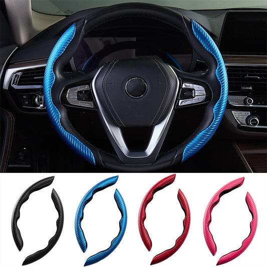Steering Wheel Covers Carbon Fiber Pattern Steering Wheel Cover for Women&Man.Safe and Non Slip Car Accessory Blue / Blushing Pink / Black For Univers