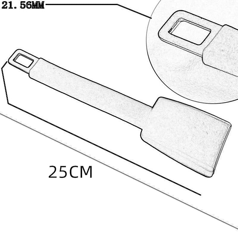 2Pcs Car Auto Seat Belt Extender Extention Buckle Safety Clip 25CM*5CM Universal  Safety Seatbelt Auto Interior Modeling Safety Clip For 21mm Locking