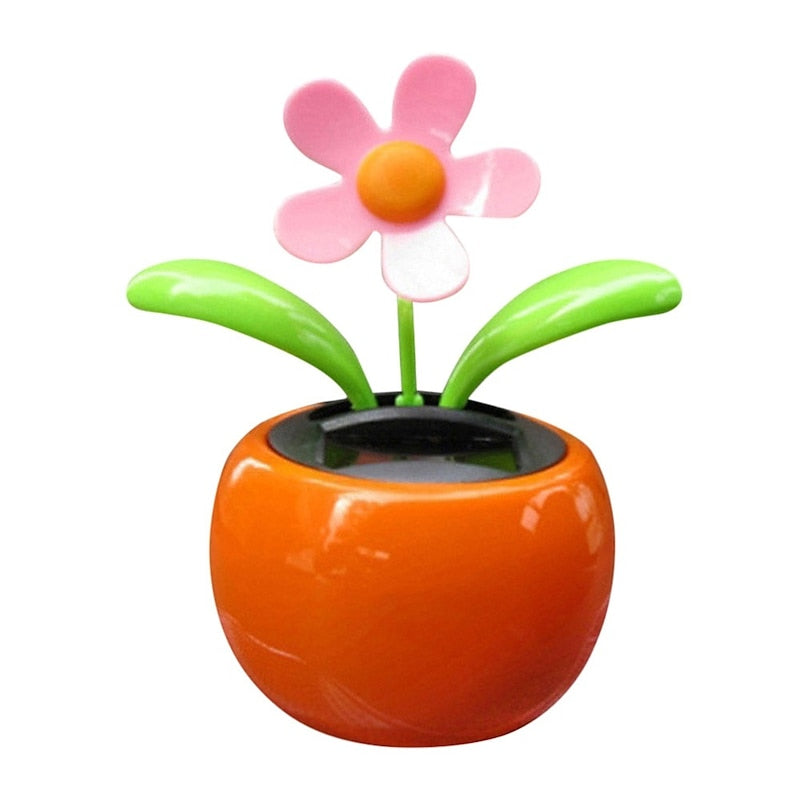 2PCS New FashionSolar Powered Dancing Swinging Animated Flower Toy Car Styling Home Decoration Ornament 2024 - $6.99