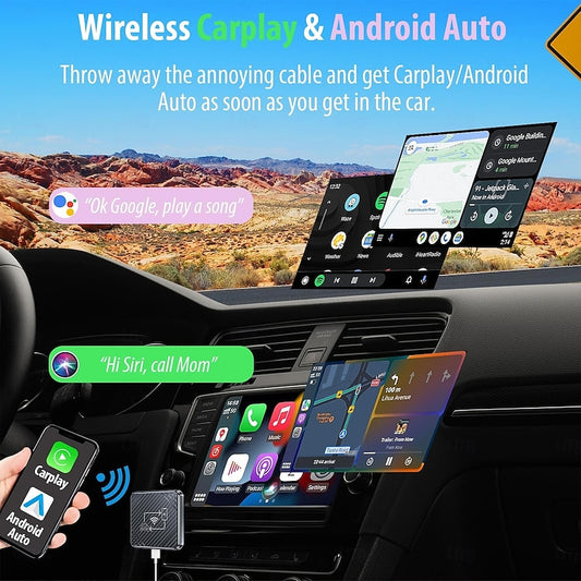 Wireless Carplay Android Auto Adapter Convert The Car Built-in Wired Carplay Android Auto to Wireless Plug & Play 2024 - $34.99