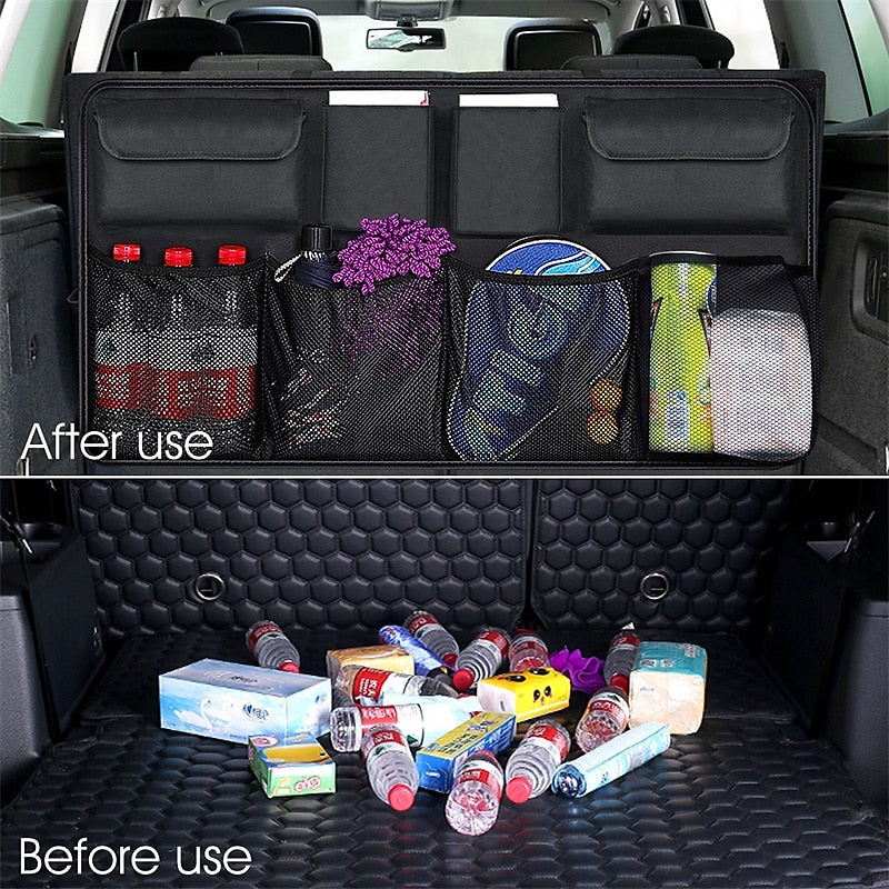 1pc Car Trunk Storage Box. Car Storage Bag. Car Finishing Box. Rear Seat Back Hanging Bag. Car Interior Supplies 2024 - GBP £10