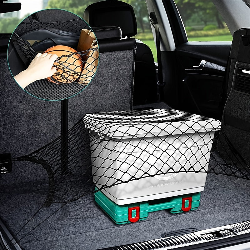 Car Trunk Storage Mesh Bag Elastic Luggage Cargo Storage Net Net Pocket For Motorcycle Motorbike Bike Cars Trucks ATVs With Hooks 2024 - $8.99