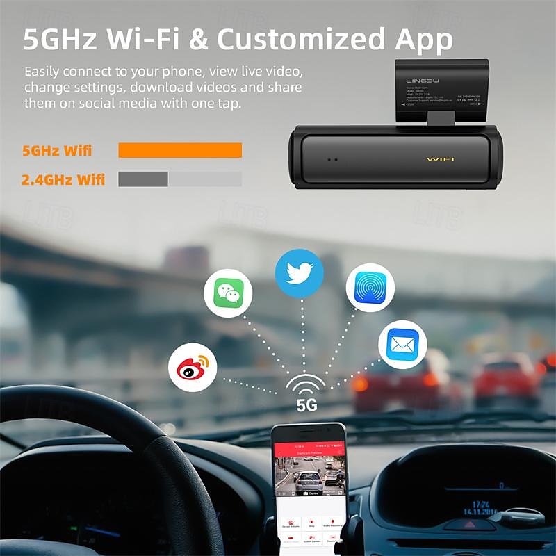 AM100 4K Dash Cam ADAS GPS Camera Front Cam 150FOV Car DVR 24H Parking Support Rear Interior Cam WIFI & App Control 2024 - $132.99