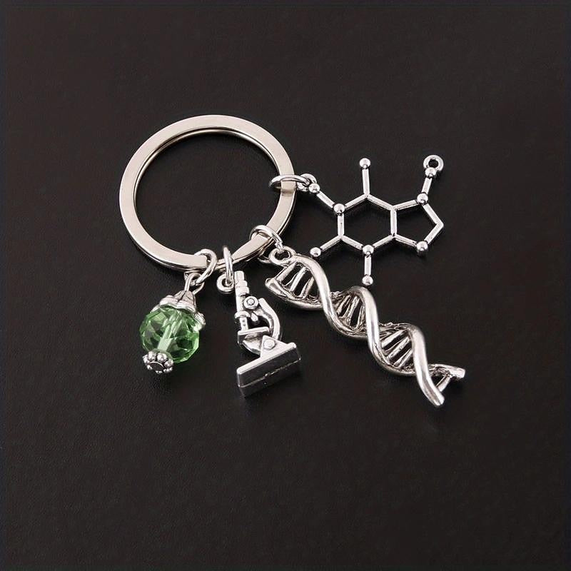 Scientific Jewelry Microscope DNA Doctor Keychain Anatomy Neuron Biology Keychain 2024 - $4.99