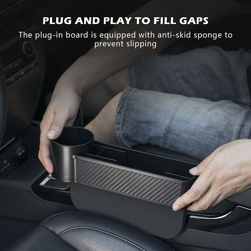 Car Storage Tools Black Auto Car Seat Gap Catcher Filler Storage Box Pocket Organizer Holder SUV Pocket Stowing Tidying Drink 2024 - $9.99