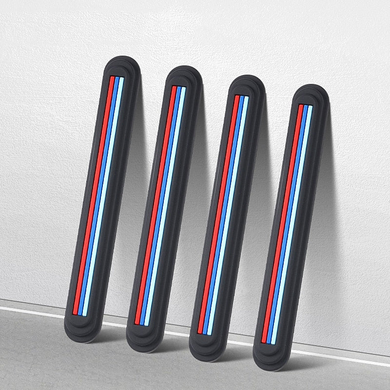 4pcs Car Door Anti-collision Strips. Silicone Door Side Rear-view Mirror Anti-scratch Protection Strip Car Shock Absorbers Car Decoration Accessories