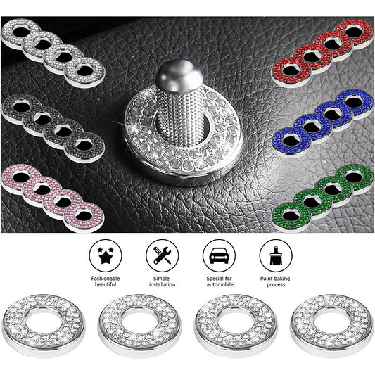 Bling Inner Car Door Lock Cover Sticker Rhinestones Pull Rod Bolt Decorations For C Class C200L GLC260 C260L Car Accessories For Women 2024 - $10.99