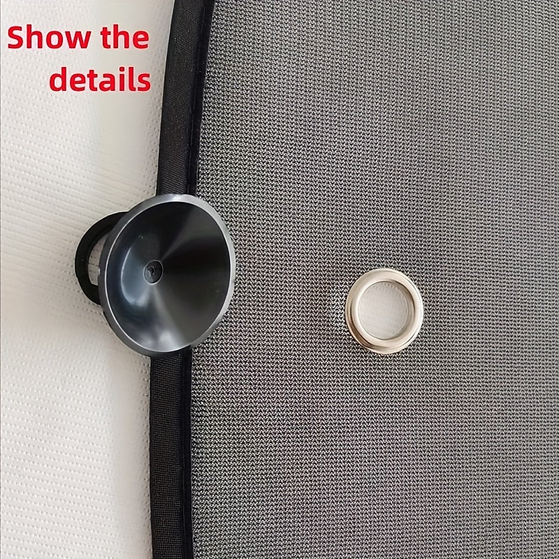 2pcs Car Suction Cup Heat Insulation Side Blocking Sunshade Curtain Sun Visor Interior Front Windshield Car Window Sticker Sun Net Cloth Gear Cover 20