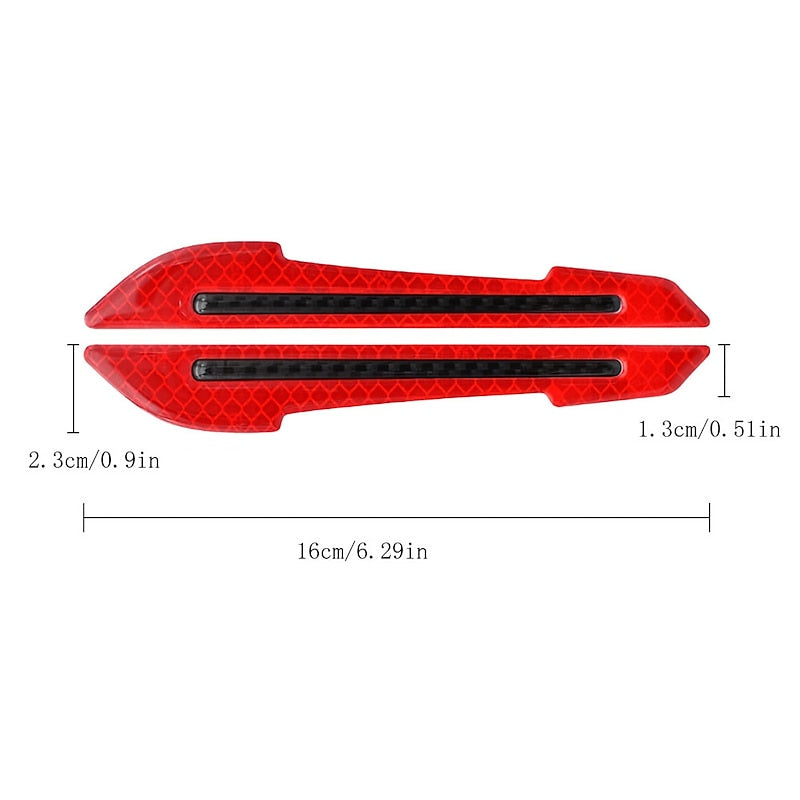 2pcs Reflective Car Stickers Rearview Mirror Reflective Protection Stickers Decals Safety Warning Anti-collision Universal Car Exterior Accessories 20