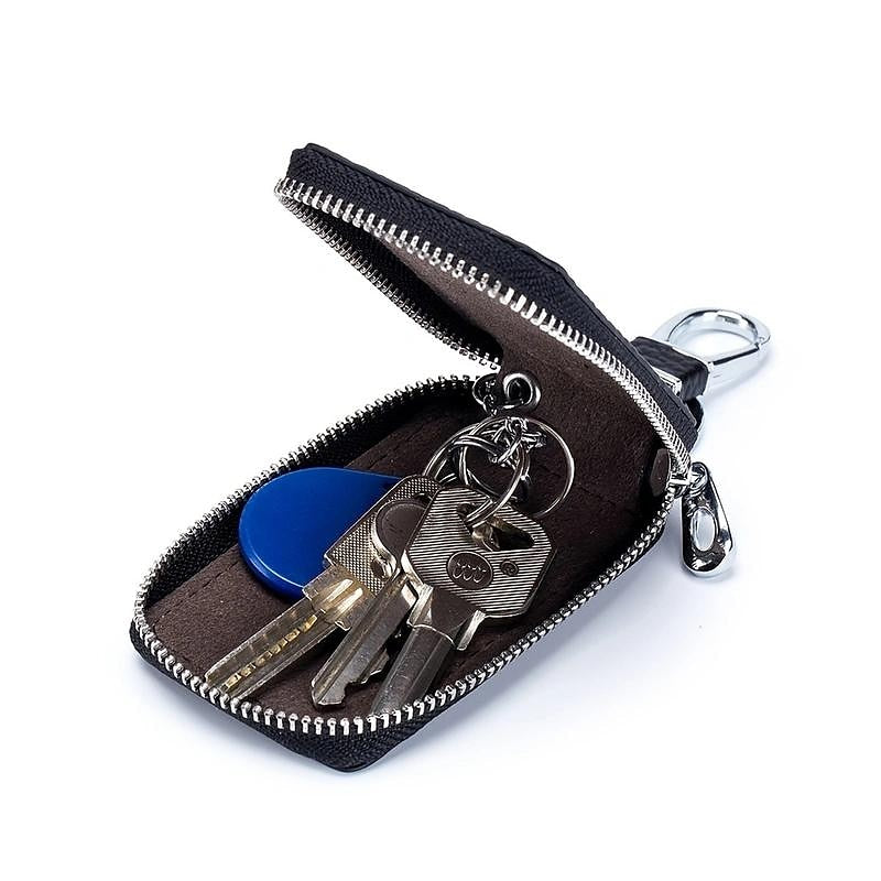 Genuine Leather Car Key Bag. Universal Models Of Men's Cowhide Key Bag Zipper Key Leather Cover 2024 - $9.99