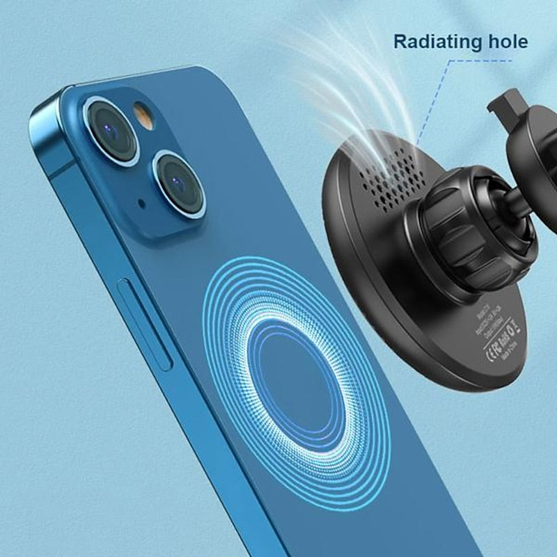 50W/15W/10W Fast Wireless Car Charger Magnetic Air Vent Mount Holder Stand Dock for iPhone 14 13 12 Pro Max Mini 2024 - $17.99
