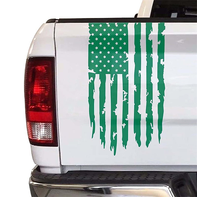 American USA Flag Truck Tailgate Vinyl Decal Car Sticker Compatible with Most Pickup Trucks and Most Vehicles 2024 - $7.99