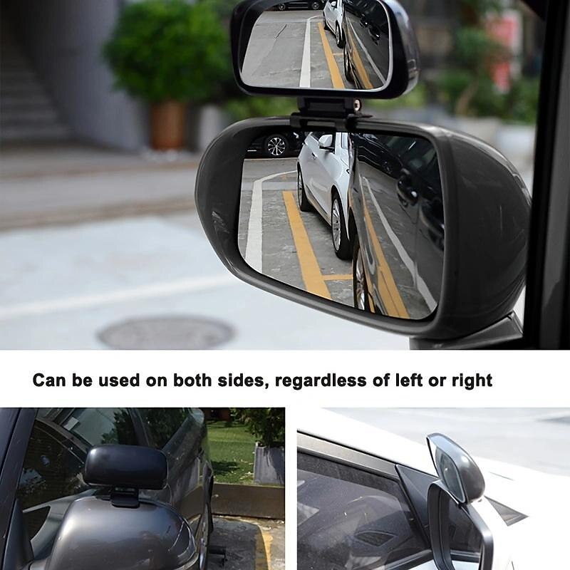 Car Auxiliary Rearview Mirror Curved Surface Large Field Of View Wide-Angle Blind Spot Mirror Reversing Mirror 2024 - $8.99