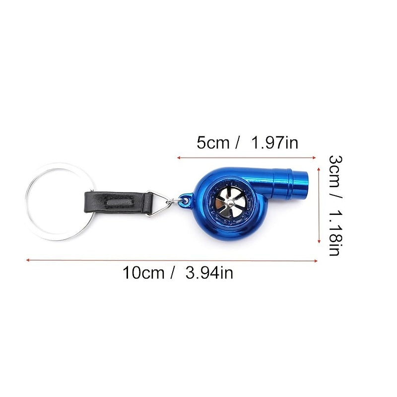 StarFire Real Whistle Sound Turbo Car Keychain Sleeve Bearing Spinning Turbo Key Chian Auto Part Turbine Turbocharger Key Ring Key Holder Accessoies 2