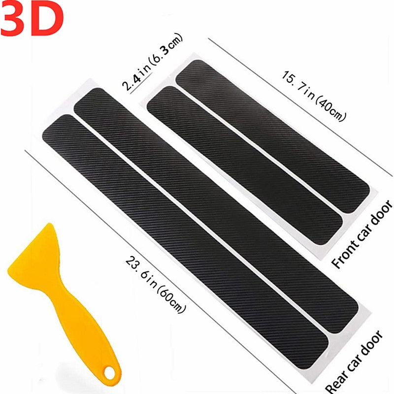 8PCS Car Stickers Universal Sill Scuff Anti Scratch Carbon Fiber Auto Door Sticker Decals Car Accessories 2024 - GBP £6