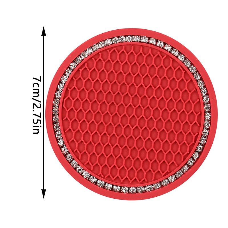 4pcs  Car Coasters PVC Texture Soft Glue Portable Anti-slip Cup Holder Mat Anti-deform Comfortable Touch Car Interior Accessories 2024 - $6.99