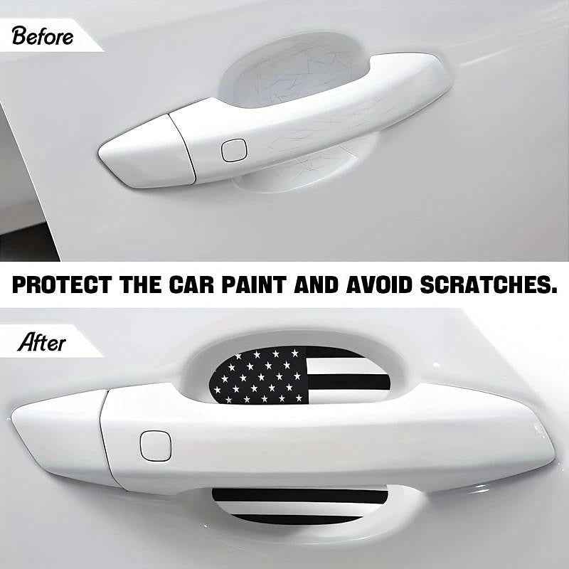4/8pcs Car Door Handle American Flag Sticker American Celebration Festival Car Door Handle Flag Protection Sticker Prevent Body Scratch 2024 - GBP £0.