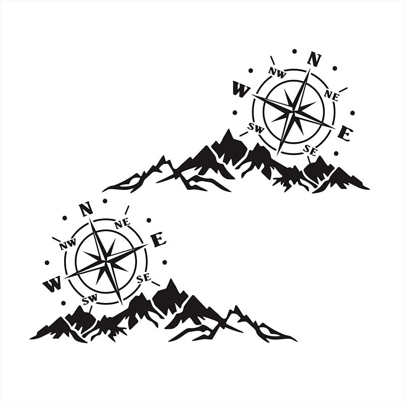 Doordash DIY Design Car Truck Decorative Stickers for SUV Mountain Adventurers Compass Cross-Country Rv Camper Car Accessories 2024 - $7.99