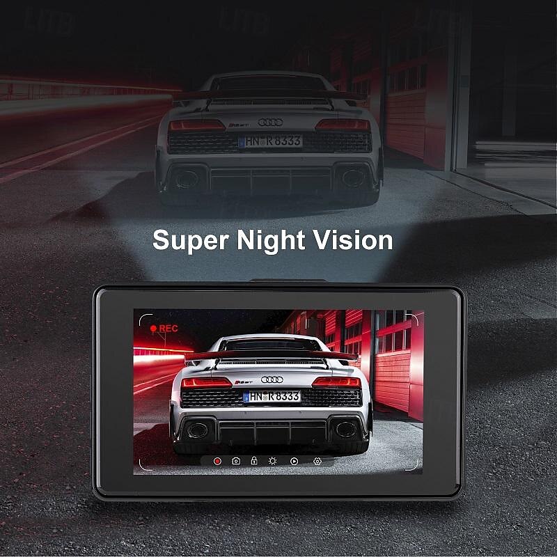 X18  PRO 2160P New Design / HD / with Rear Camera Car DVR 170 Degree Wide Angle 3 inch IPS Dash Cam with WIFI / Night Vision / G-Sensor 4 infrared LED