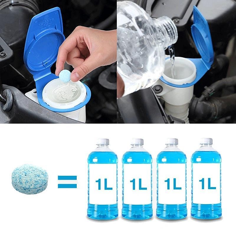 StarFire 10/20pcs Solid Cleaner Car Windscreen Cleaner Effervescent Tablet Auto Wiper Glass Solid Cleaning Concentrated Tablets Detergent 2024 - GBP £