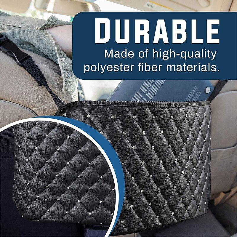 Purse Holder for Cars Car Purse Handbag Diamond-bordered Holder Between Seats  Auto Storage Accessories for Women Interior - Automotive Consoles & Org