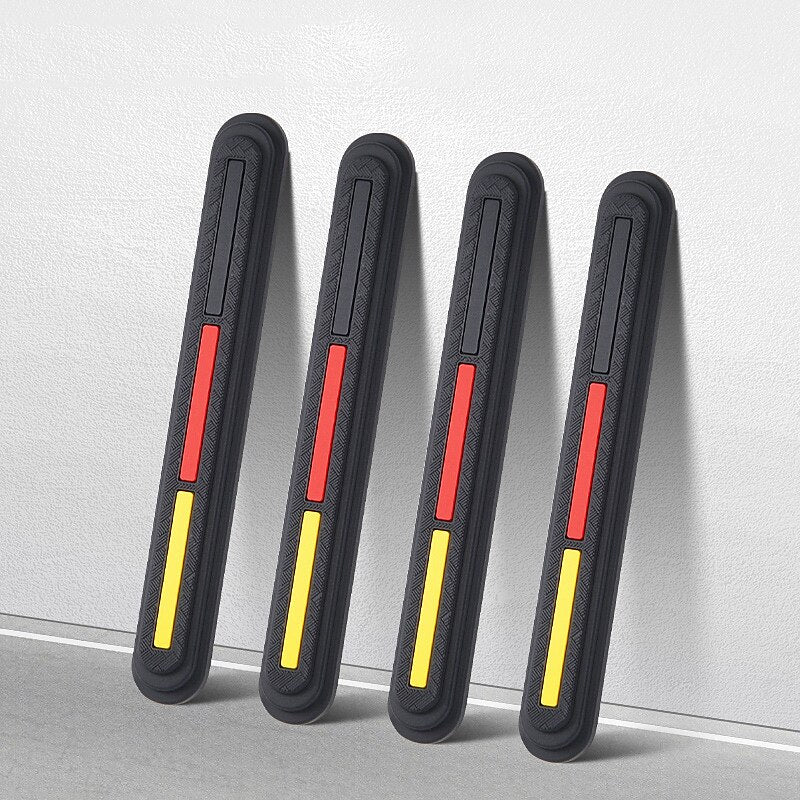 4pcs Car Door Anti-collision Strips. Silicone Door Side Rear-view Mirror Anti-scratch Protection Strip Car Shock Absorbers Car Decoration Accessories